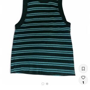 Striped Black and Blue Tank Top
